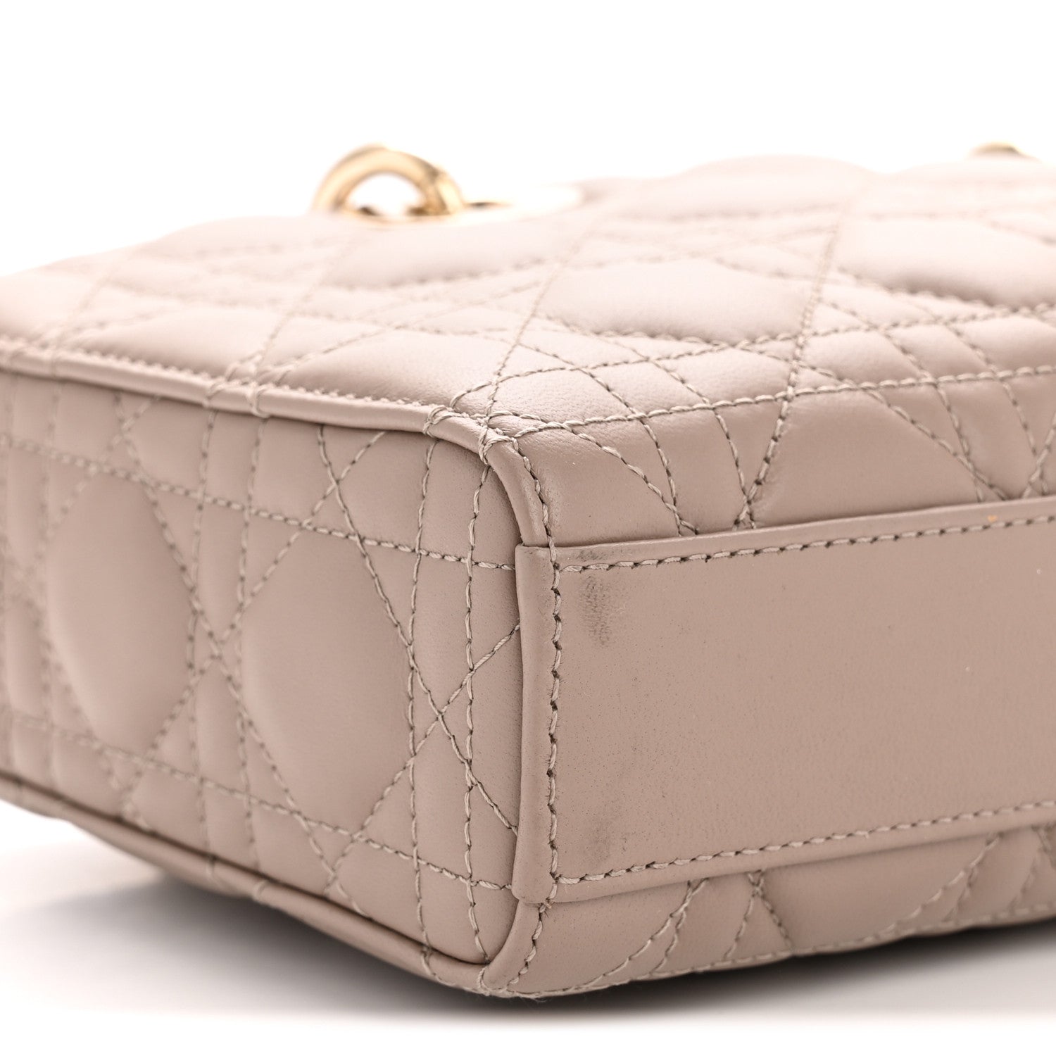 Christian Dior Lambskin Cannage Medium Lady D-Joy Warm Taupe 9 of 11