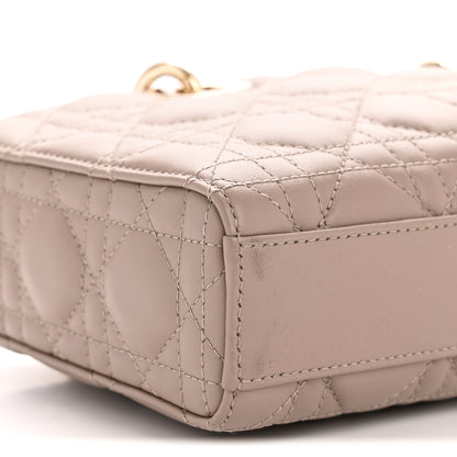 Christian Dior Lambskin Cannage Medium Lady D-Joy Warm Taupe 9 of 11