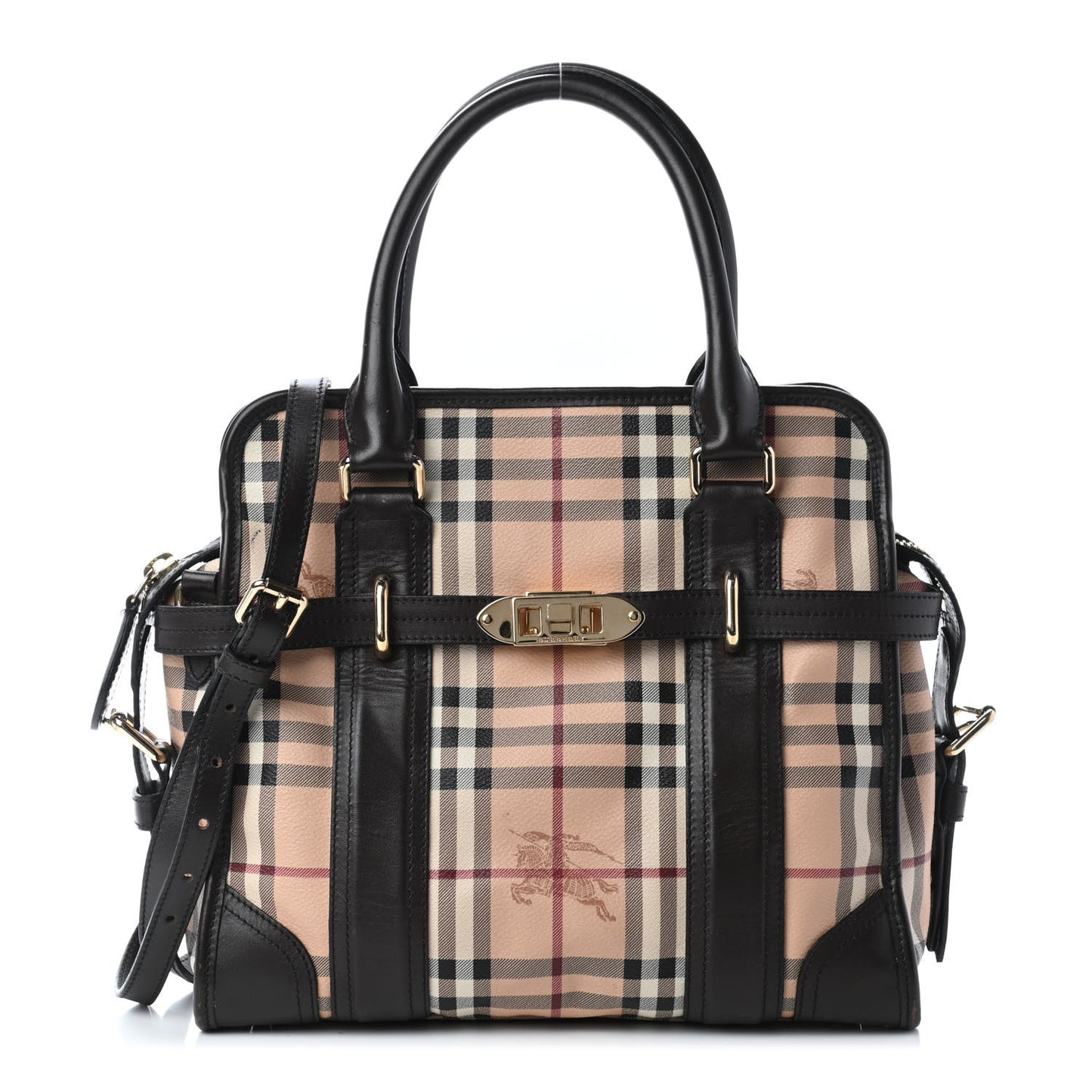 Haymarket Check Minford Portrait Tote Chocolate