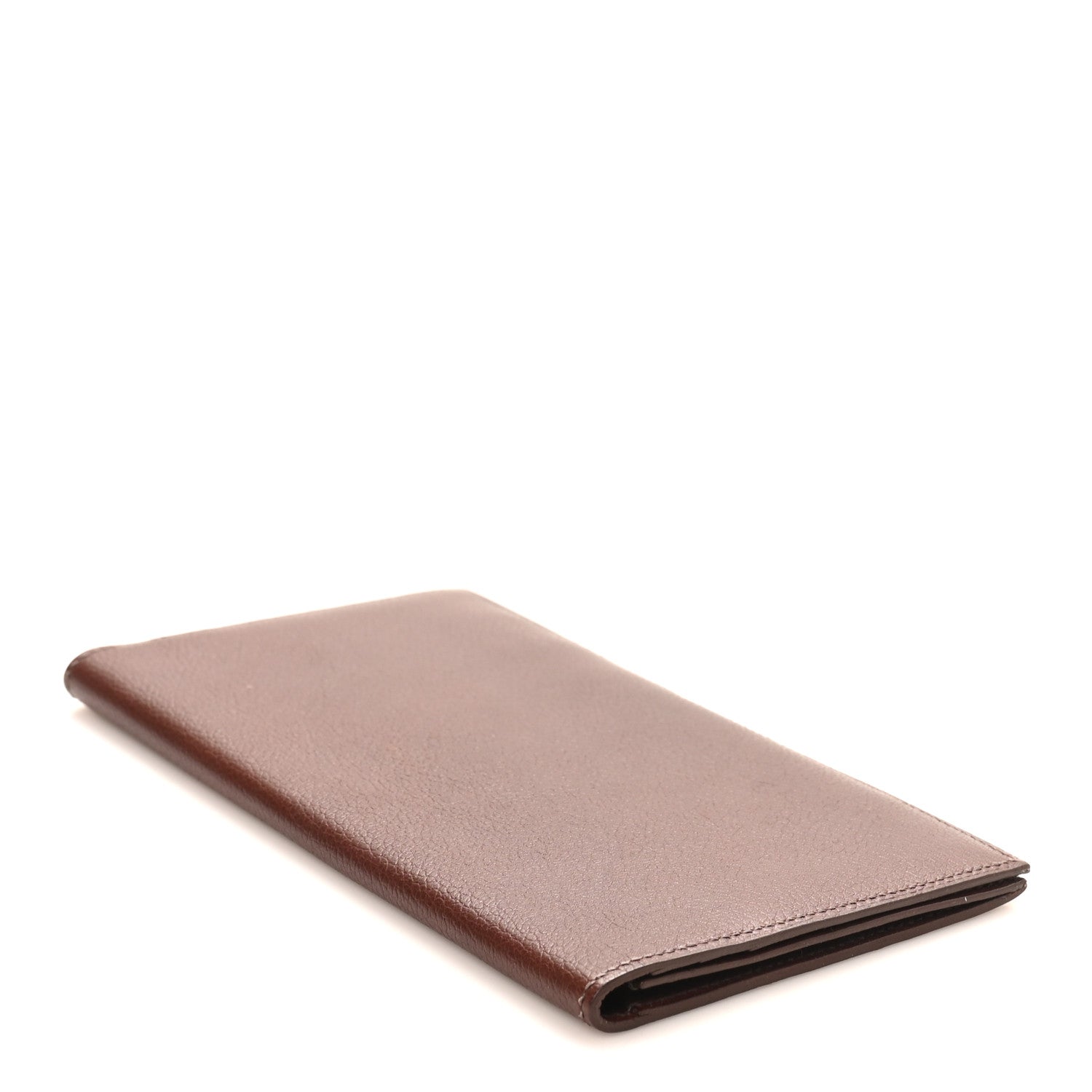 Hermes Evercolor Citizen Twill Long Wallet Chocolate 1873903