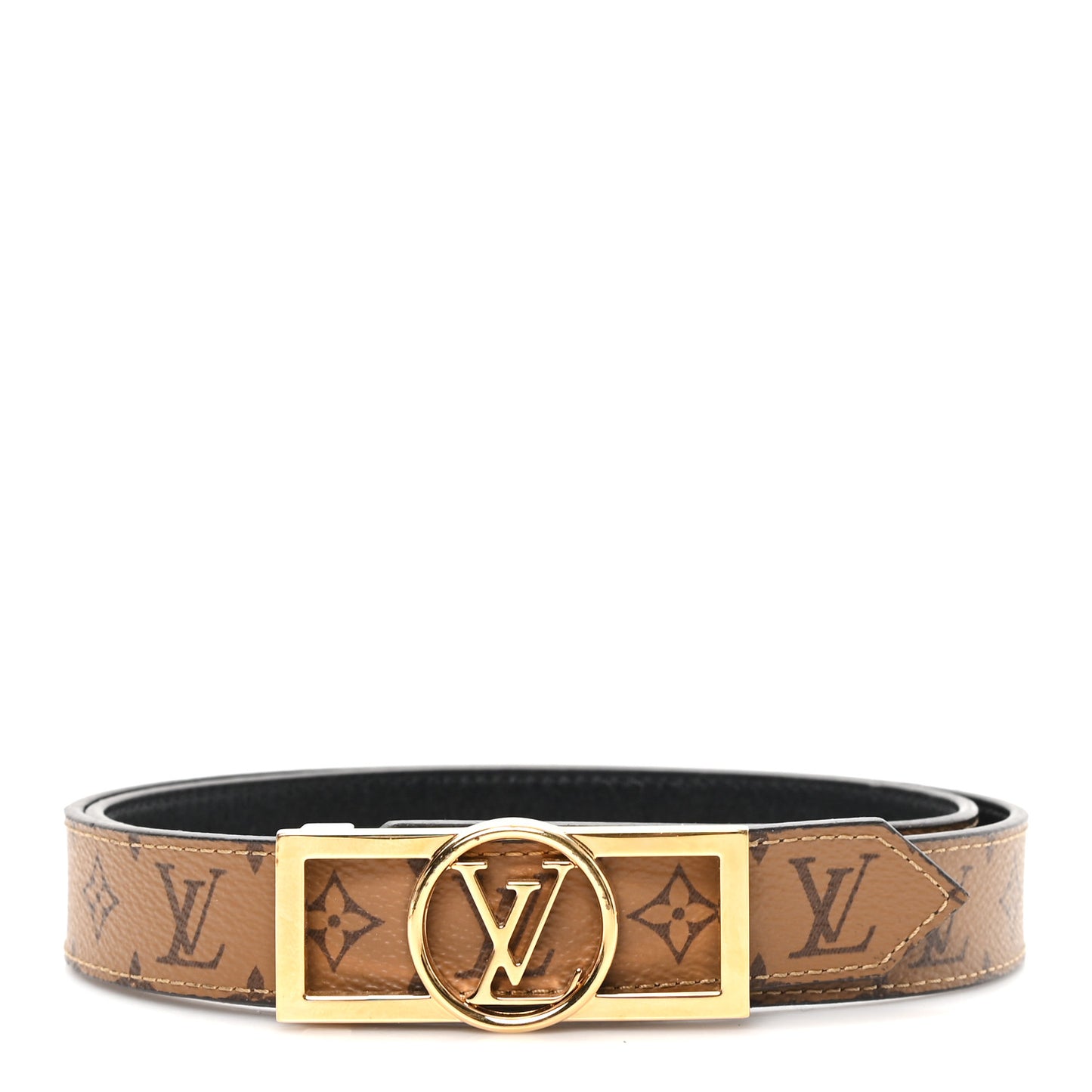 Monogram 25mm Dauphine Reversible Belt 85 34 Tan