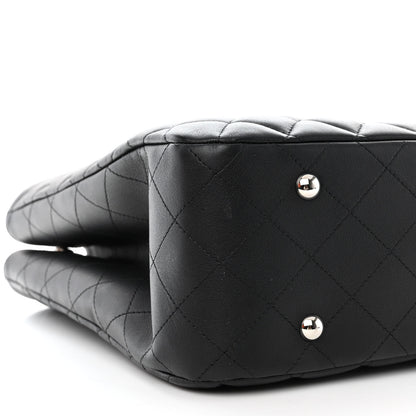 Chanel Calfskin Quilted Large Classic Shopping Tote Black 9 of 11