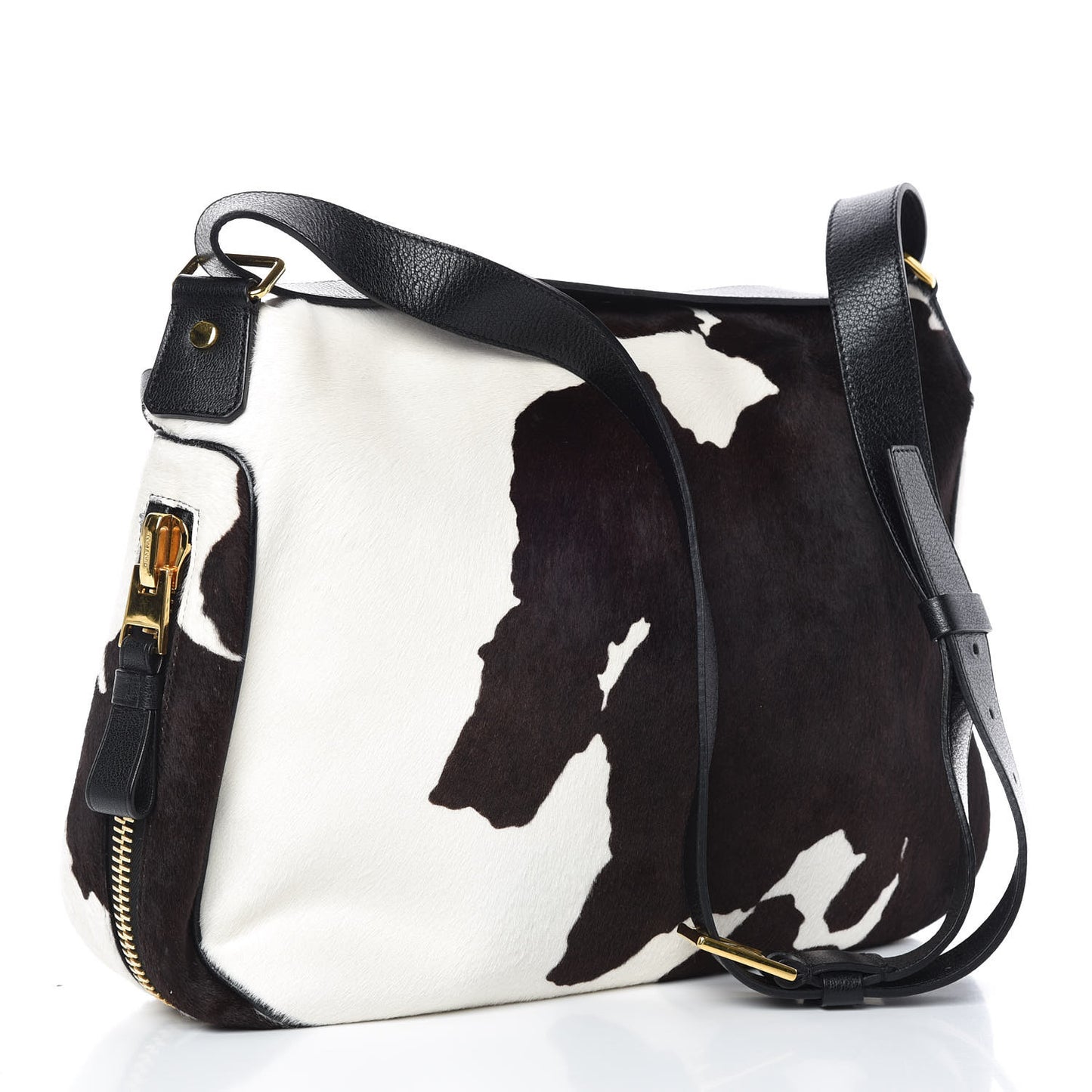 Calfskin Calf Hair Large Jennifer Brown White
