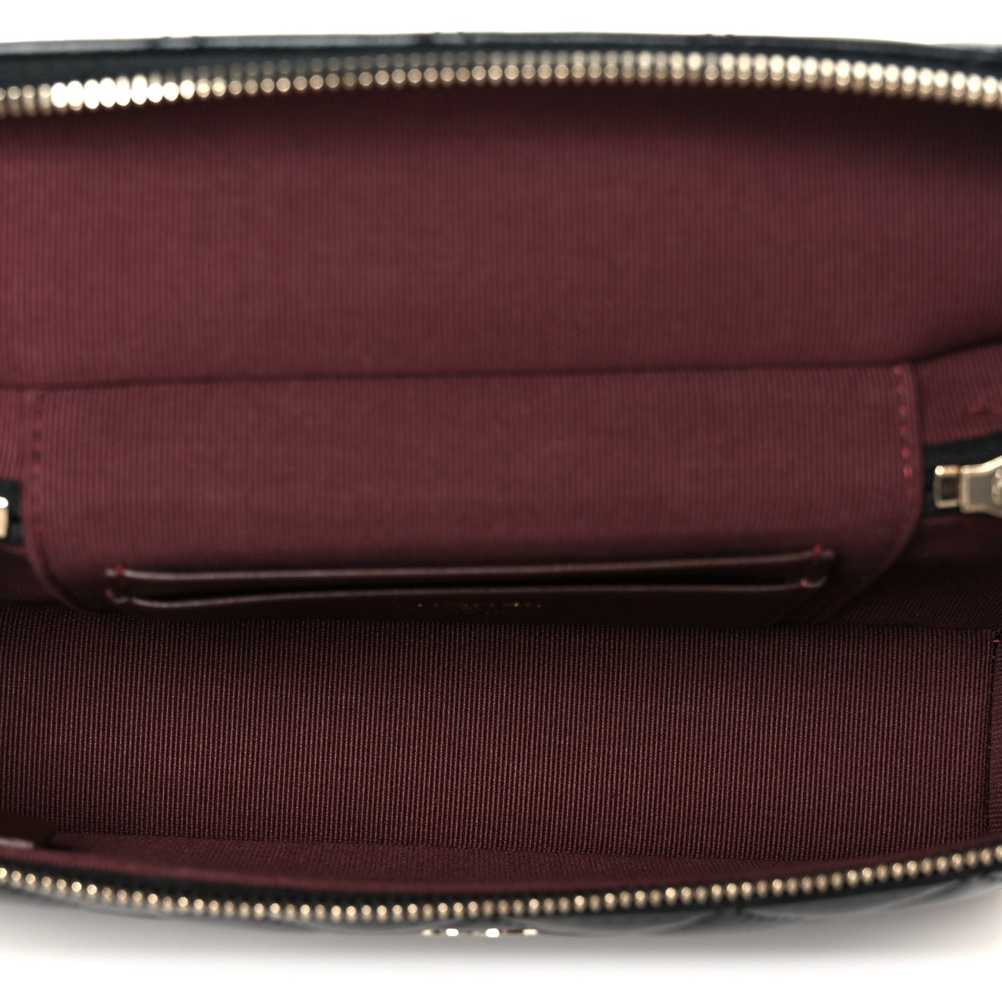 Lambskin Quilted Top Handle Slim Vanity With Chain Black