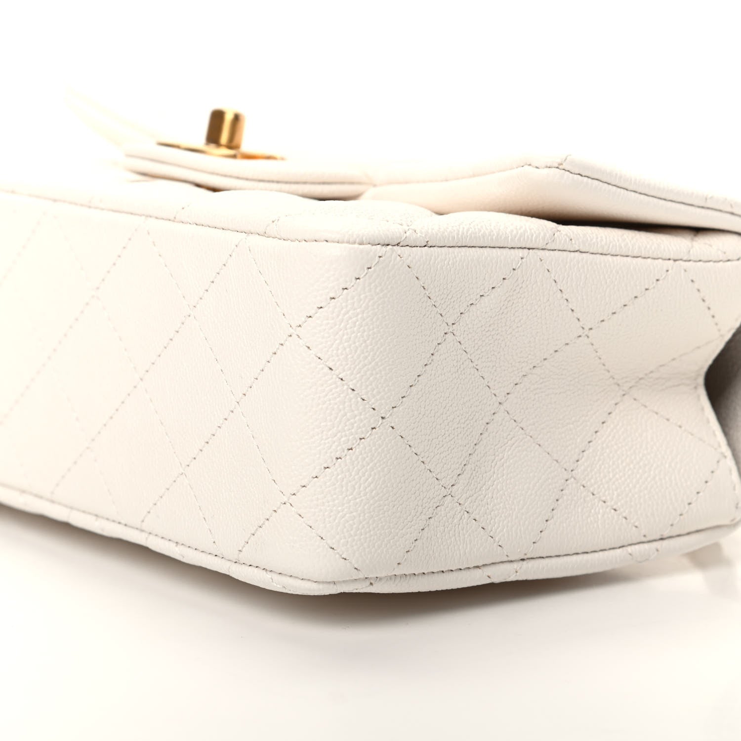 Chanel Caviar Quilted Mini Top Handle Rectangular Flap White 7 of 10