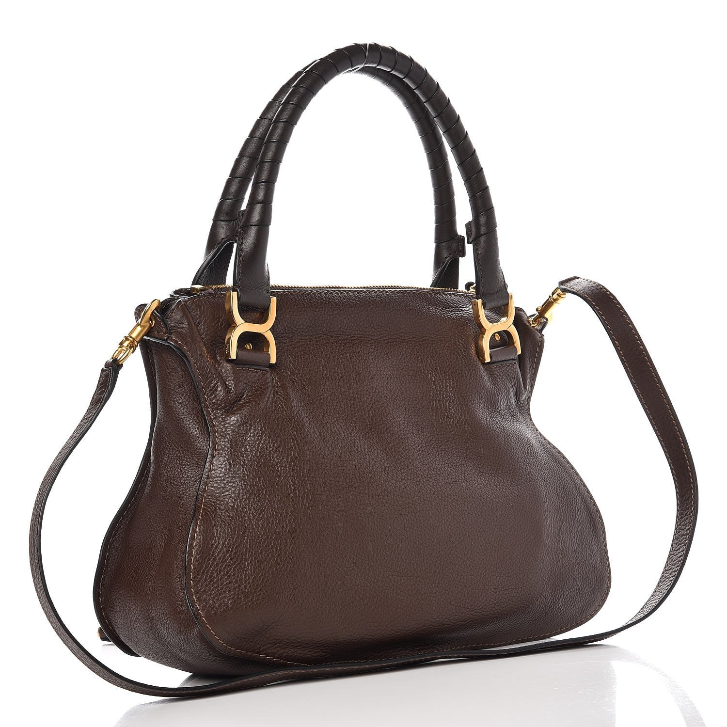 Chloe Calfskin Medium Marcie Satchel Coffee Shot 3 of 9
