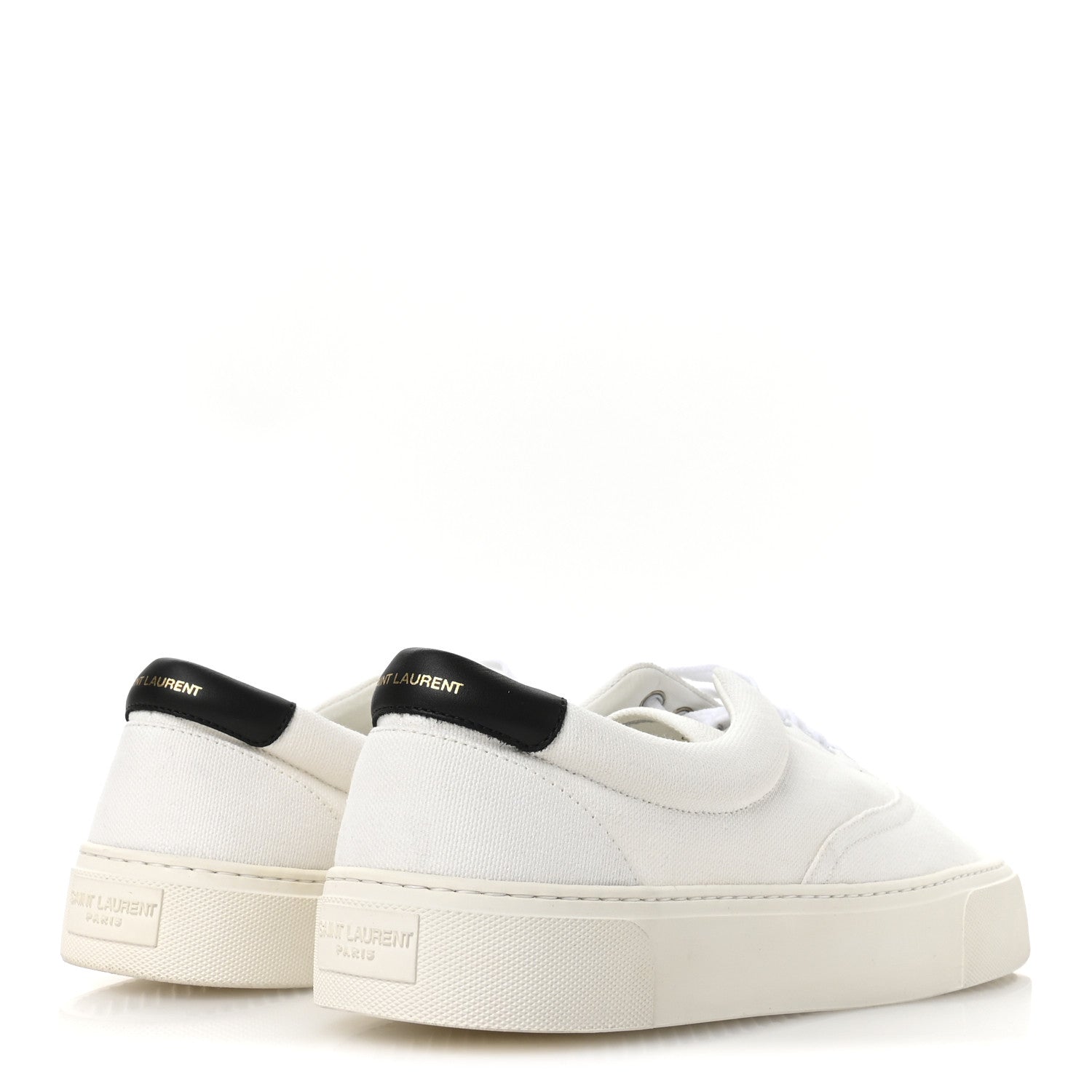 Saint Laurent Canvas Venice Sneakers 45.5 White 5 of 8