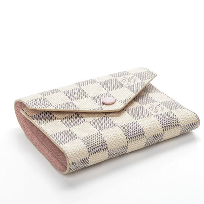 Louis Vuitton Damier Azur Victorine Wallet Rose Ballerine 4 of 6