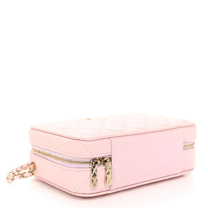 Chanel Caviar Quilted Top Handle Vanity Case Pink 5 of 12