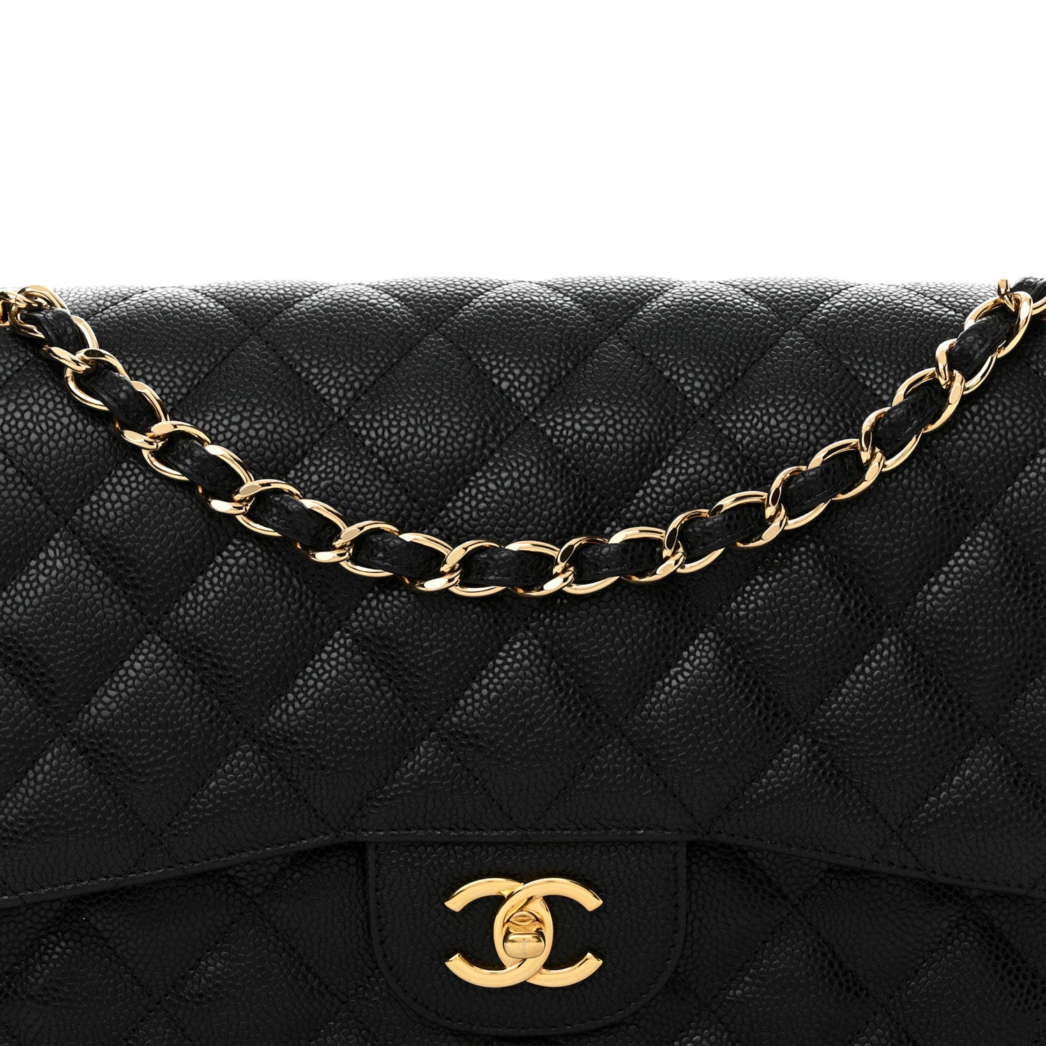 Chanel Caviar Quilted Jumbo Double Flap Black 8 of 12