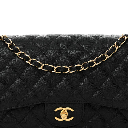 Chanel Caviar Quilted Jumbo Double Flap Black 8 of 12