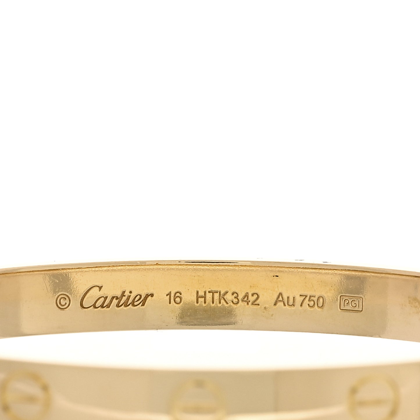18K Yellow Gold LOVE Bracelet 16