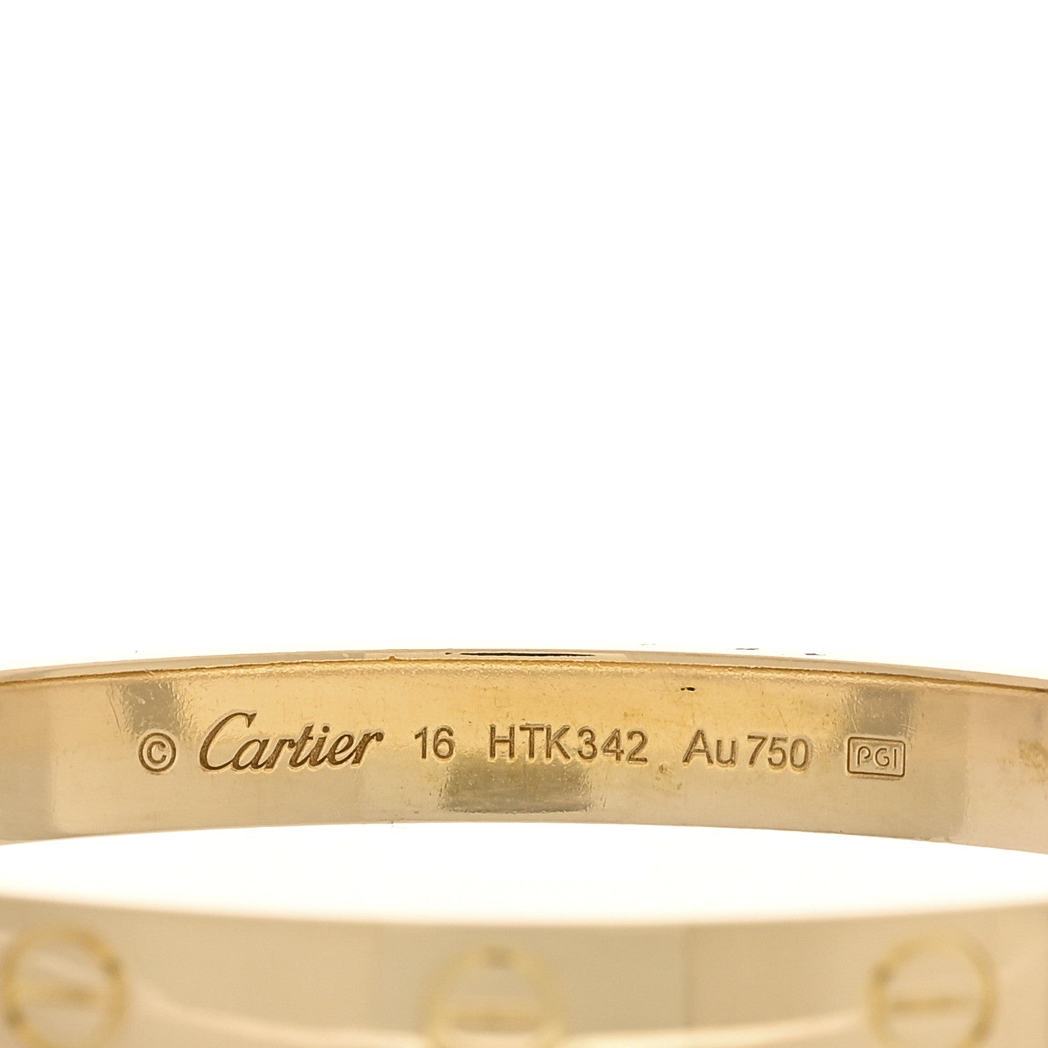 Cartier 18K Yellow Gold LOVE Bracelet 16 8 of 9