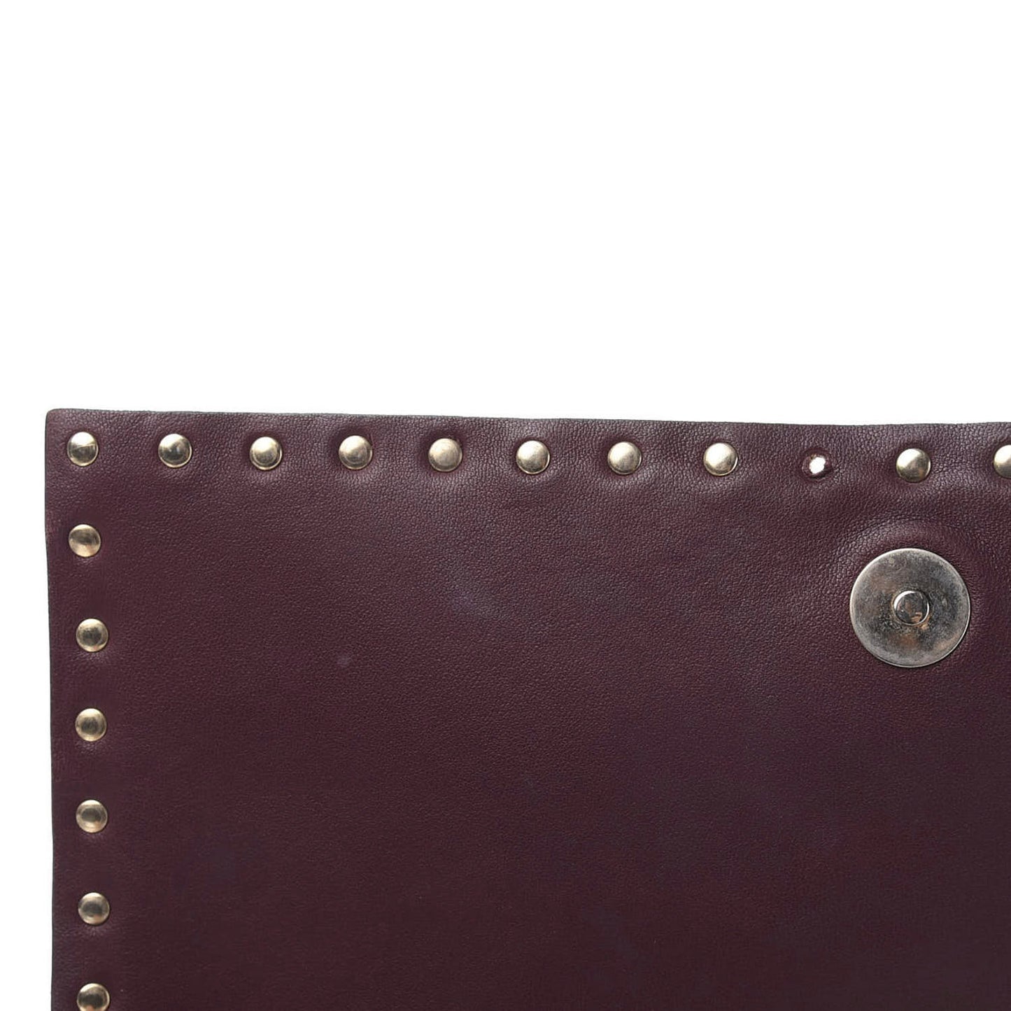 Nappa Canvas Camouflage Rockstud Wristlet Clutch Multicolor