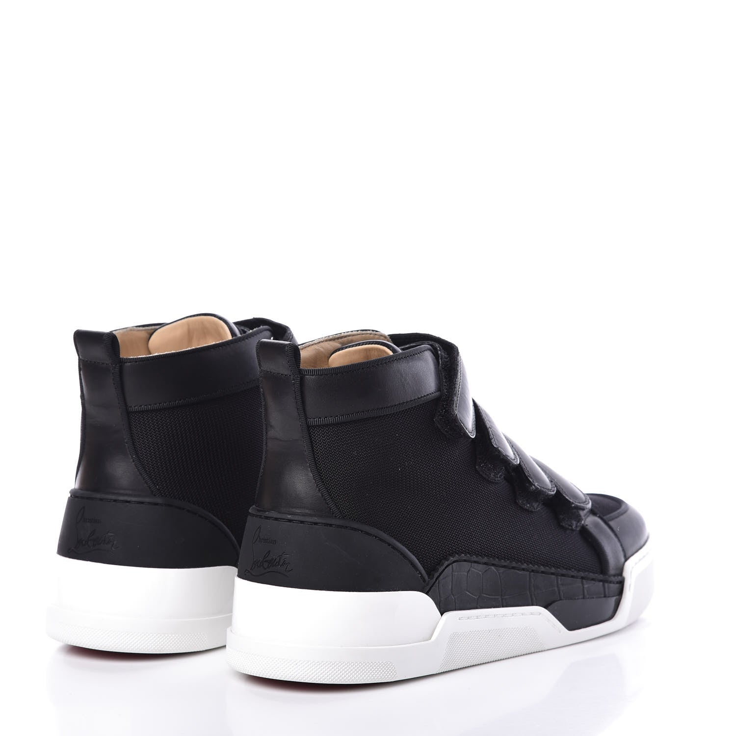 Christian Louboutin Calfskin Mens Rankiddo High Top Sneakers 40.5 Black 4 of 11