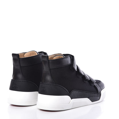 Christian Louboutin Calfskin Mens Rankiddo High Top Sneakers 40.5 Black 4 of 11