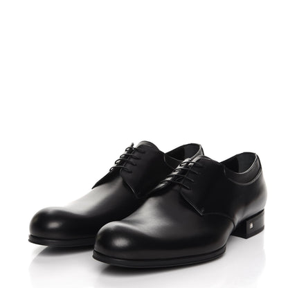 Louis Vuitton Lambskin Derby Lace Up Shoes 8 Black 3 of 8