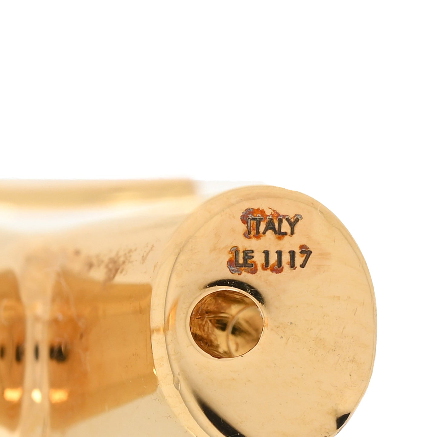 Brass Essential Large V Hoop Earrings Gold