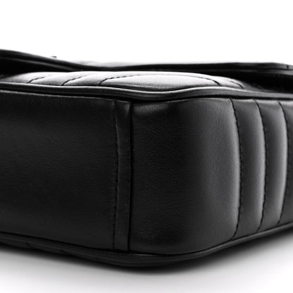 Prada Soft Calfskin Impunture Diagramme Small Chain Flap Shoulder Bag Black 10 of 13