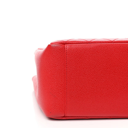 Chanel Caviar Quilted Grand Shopping Tote GST Red 7 of 11