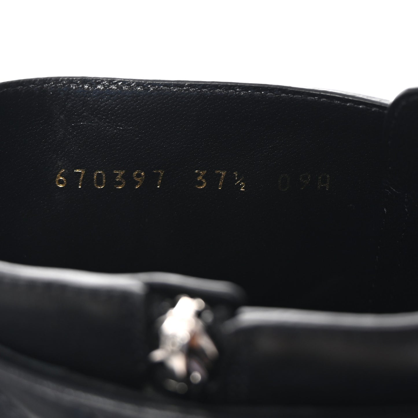 Flores Calfskin Nappa Matelasse GG 40mm Ankle Boots 37.5 Black