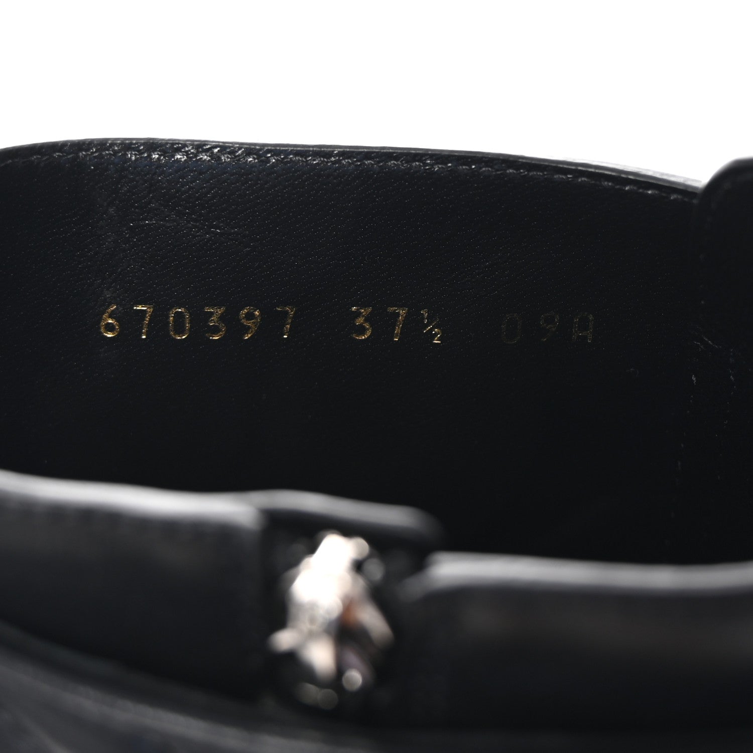 Gucci Flores Calfskin Nappa Matelasse GG 40mm Ankle Boots 37.5 Black 9 of 10