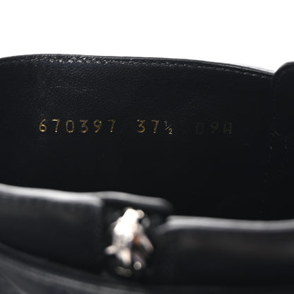 Gucci Flores Calfskin Nappa Matelasse GG 40mm Ankle Boots 37.5 Black 9 of 10
