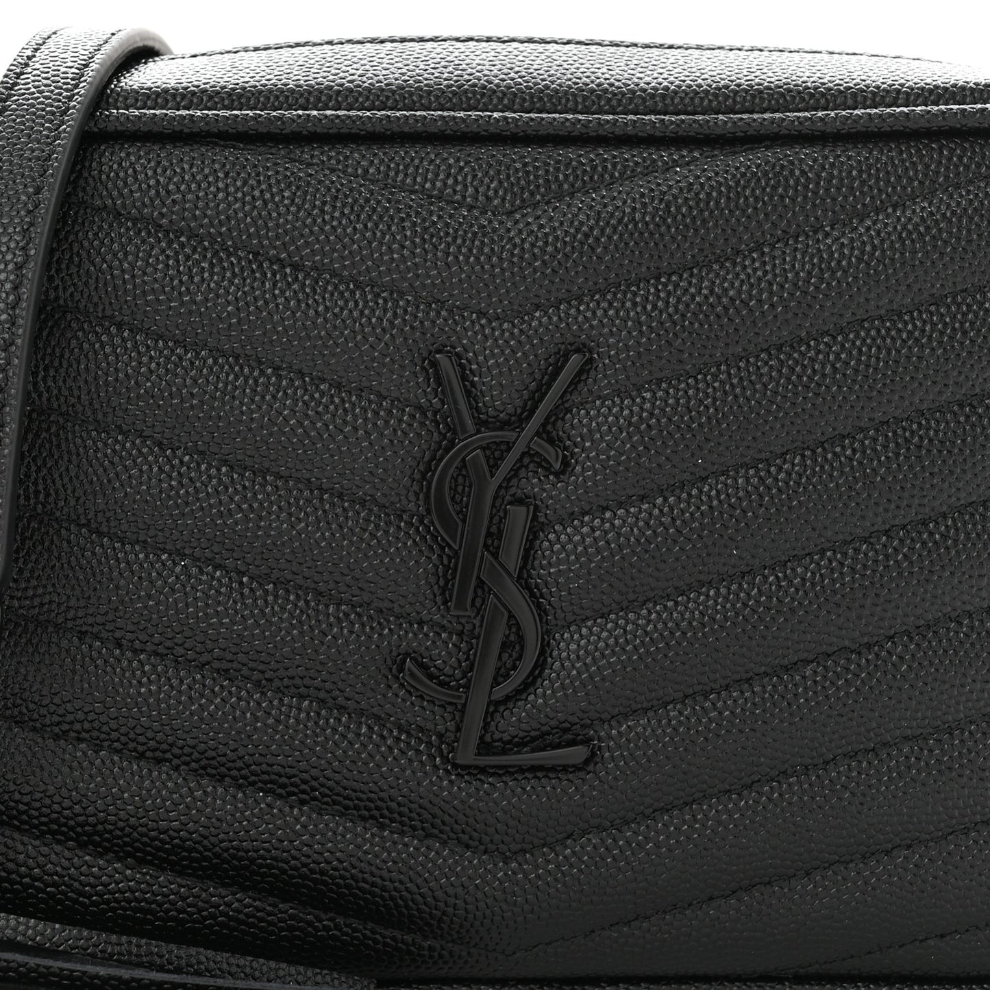 Grain De Poudre Matelasse Monochrome Monogram Mini Lou Camera Bag Black