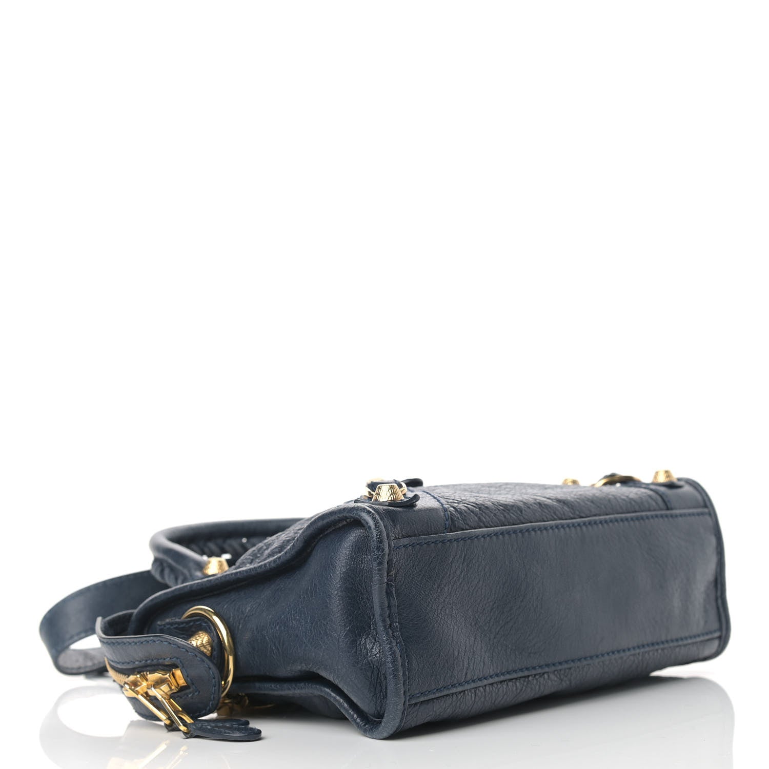 Balenciaga Agneau Giant 12 Gold Hardware Mini City Bleu Obscur 4 of 13