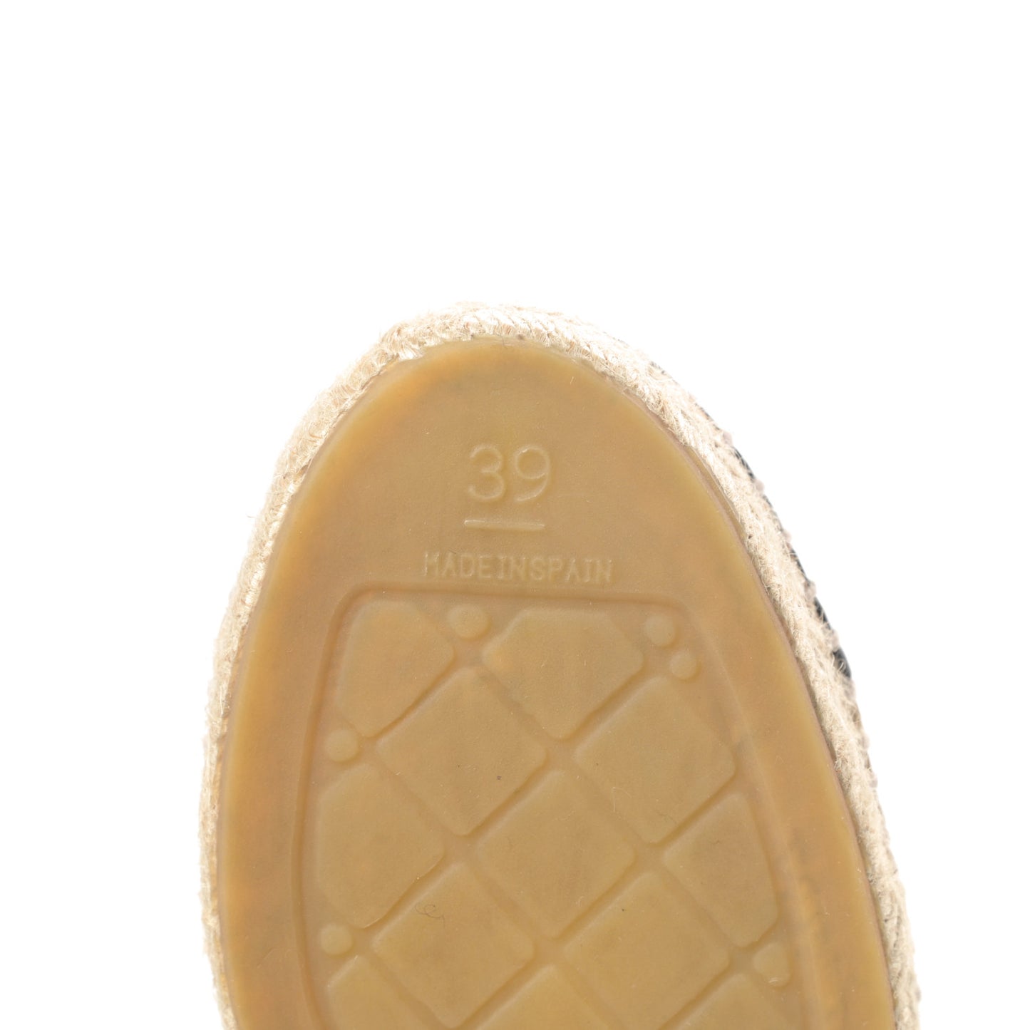 Lambskin CC Espadrilles 39 Beige Black
