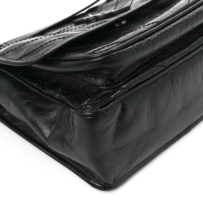 Saint Laurent Crinkled Calfskin Matelasse Monogram Medium Niki Chain Satchel Black 10 of 11