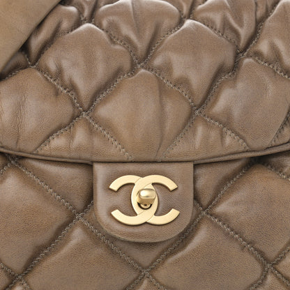 Chanel Lambskin Bubble Quilt Flap Brown 8 of 14