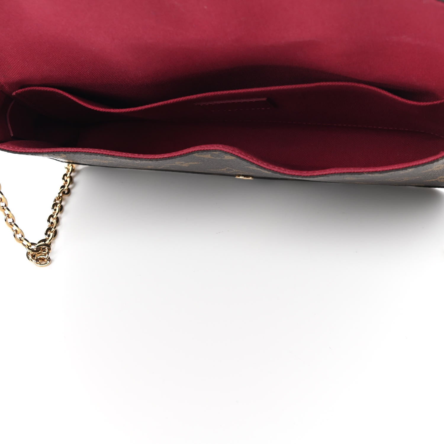 Louis Vuitton Monogram Pochette Felicie Chain Wallet Fuchsia 4 of 4