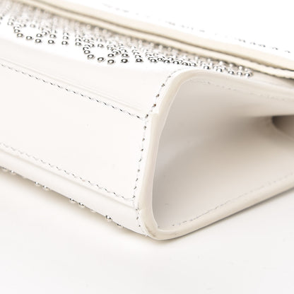 Alaia Calfskin Arabesque Studded Clutch White 9 of 11