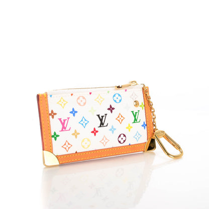 Louis Vuitton Monogram Multicolor Key Pouch White 3 of 7
