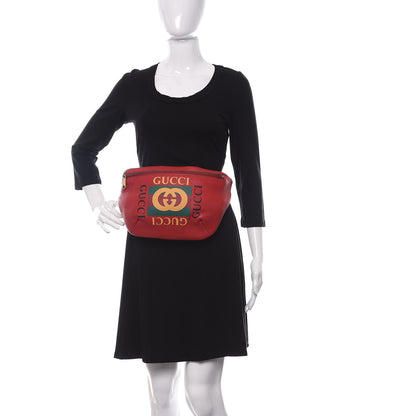 Gucci Grained Calfskin Logo Belt Bag Hibiscus Red 2 of 10