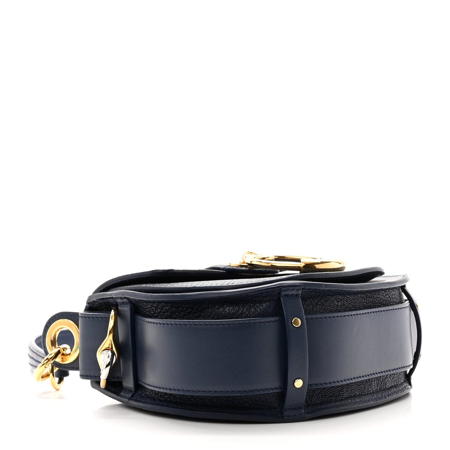 Grained Calfskin Small Tess Bag Deep Ocean Blue
