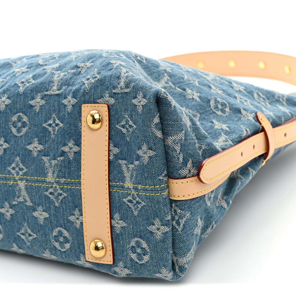 Louis Vuitton Monogram Denim CarryAll MM Blue 10 of 11
