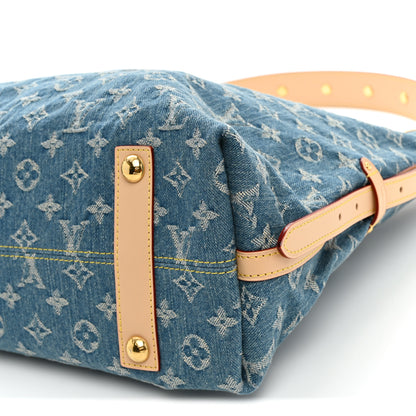Louis Vuitton Monogram Denim CarryAll MM Blue 10 of 11
