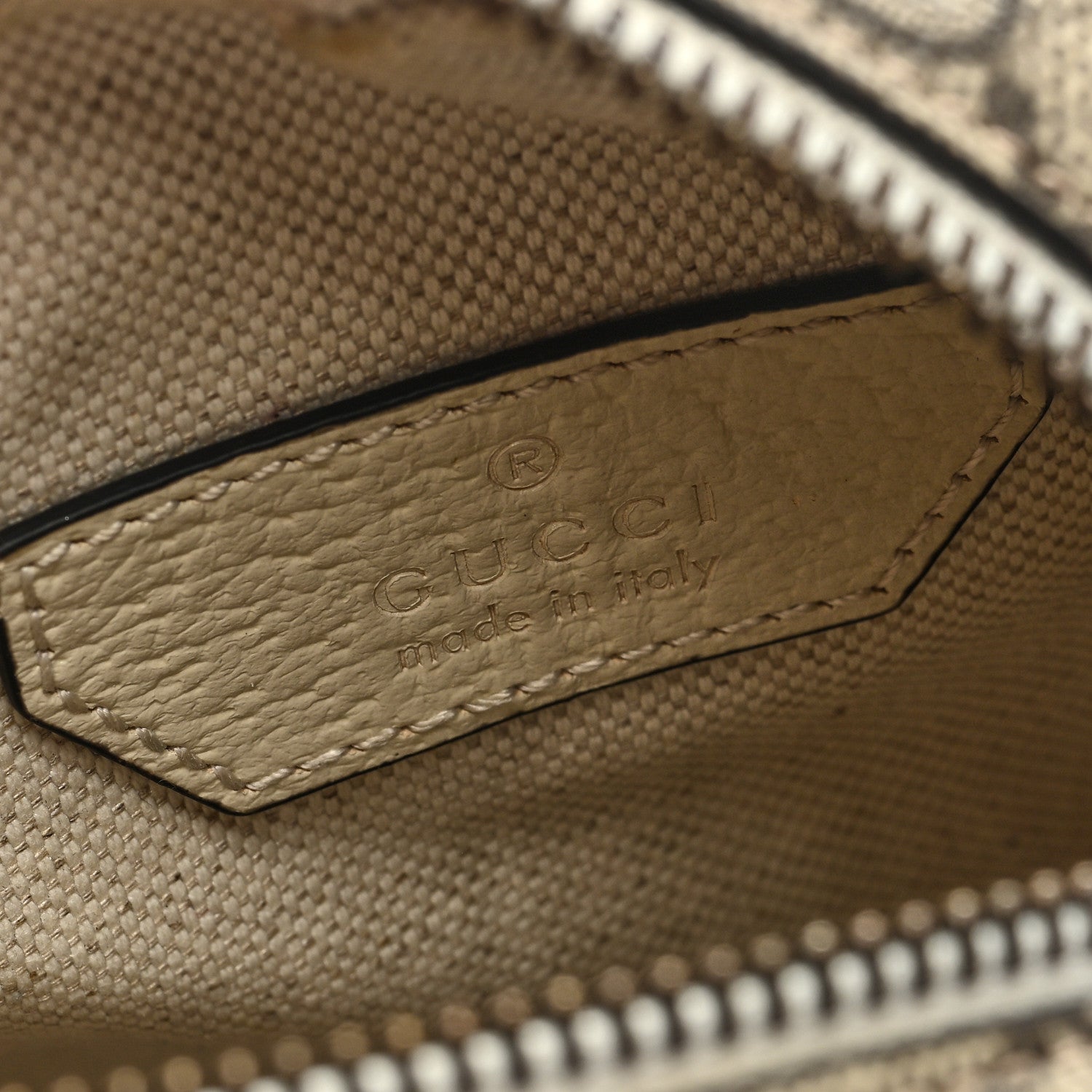 Gucci GG Supreme Monogram Web Mini Ophidia Double Zip Messenger Bag Beige Ebony Mystic White 6 of 8