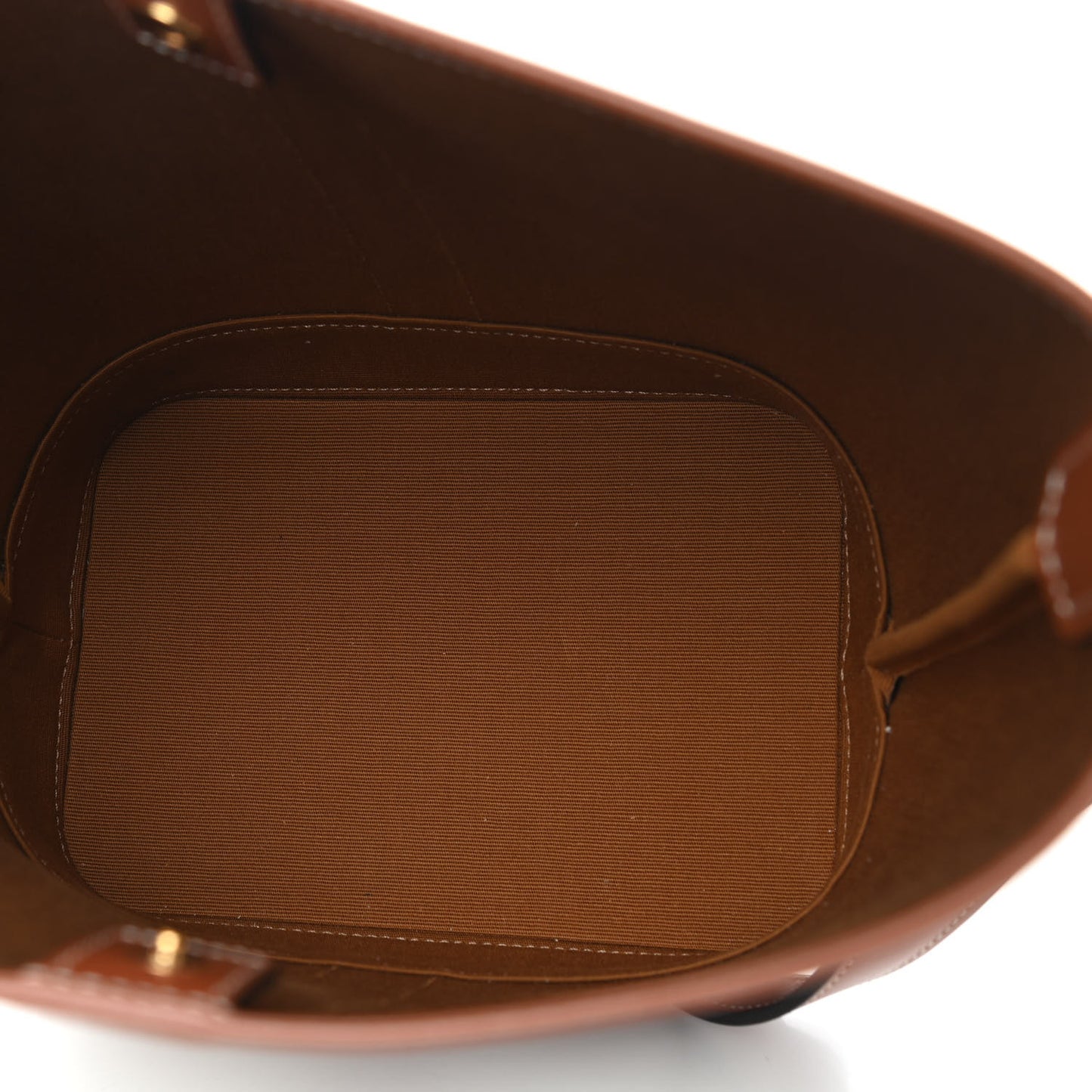 Triomphe Canvas Calfskin Small Bucket Bag White
