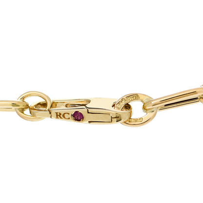 Roberto Coin 18K Yellow Gold Fluted Paper Clip Link Bracelet 3 of 3