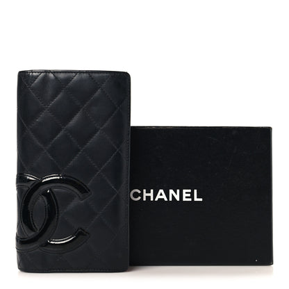 Chanel Calfskin Quilted Cambon Yen Wallet Black 11 of 11