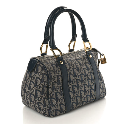 Christian Dior Monogram Boston Navy Blue 3 of 13