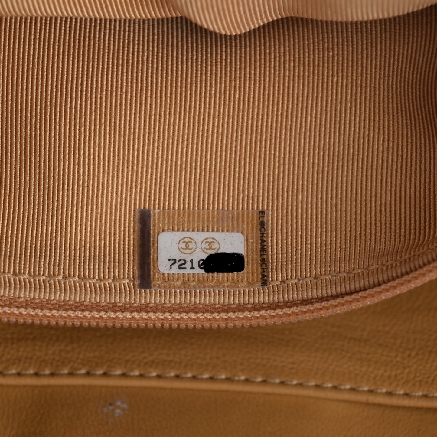 Lambskin Square Stitched Shoulder Bag Beige