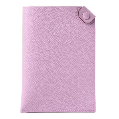 Hermes Epsom Tarmac PM Passport Holder Mauve Sylvestre 1 of 9
