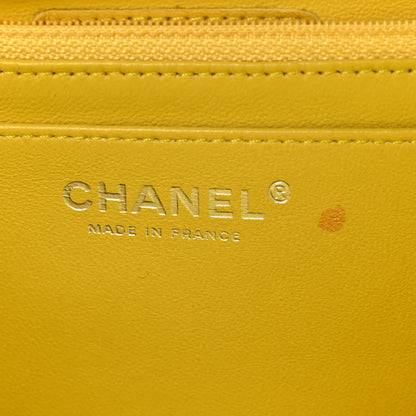 Chanel Caviar Quilted Maxi Single Flap Yellow 6 of 12