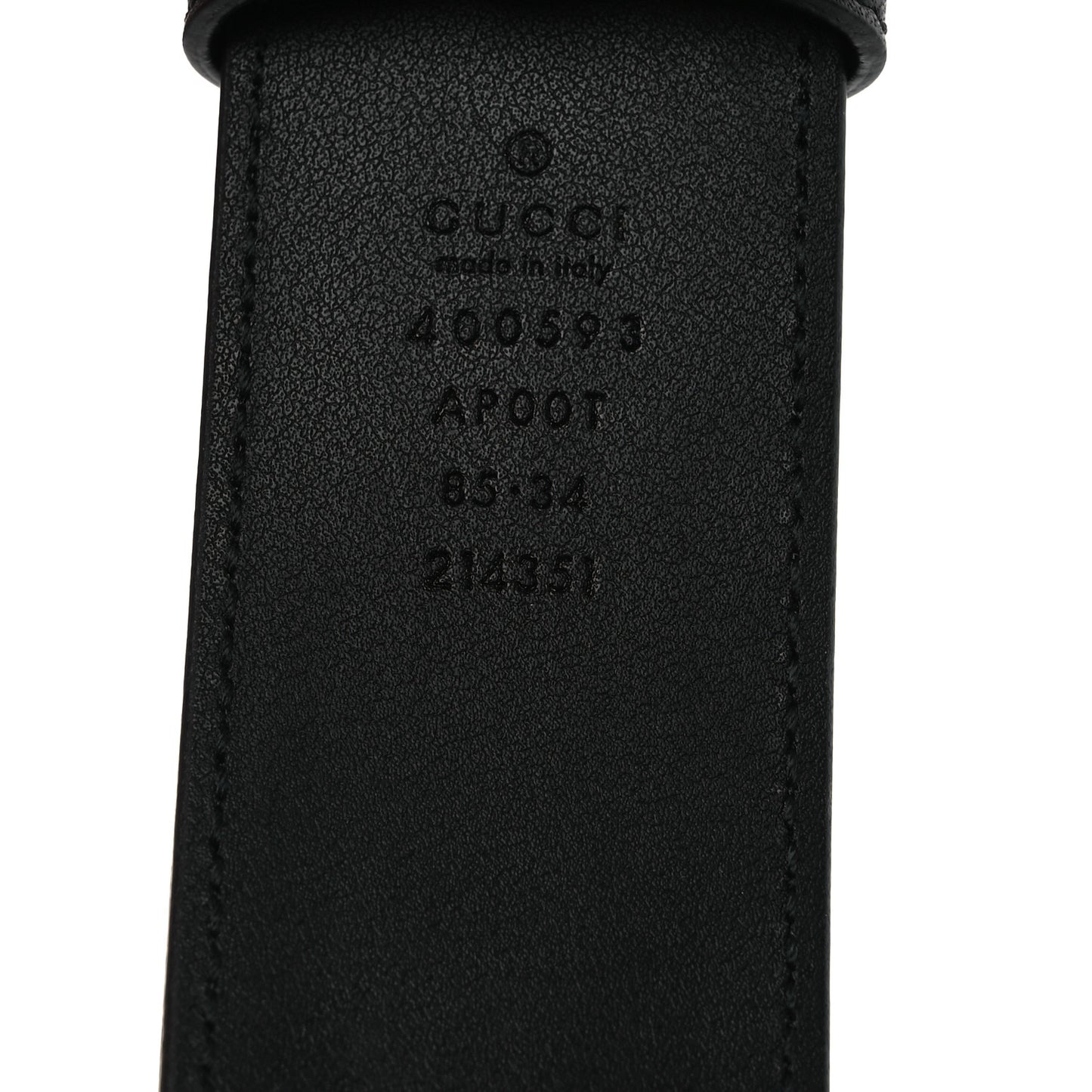 Calfskin Double G 40mm Belt 85 34 Black