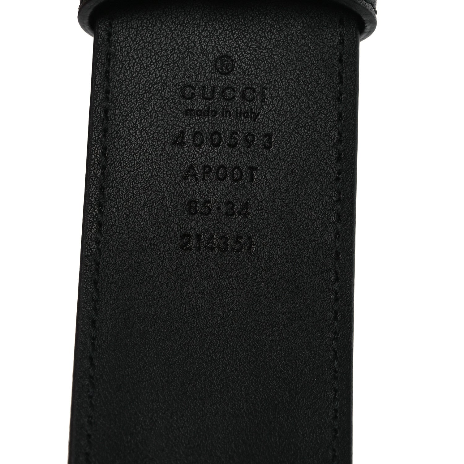 Gucci Calfskin Double G 40mm Belt 85 34 Black 5 of 6