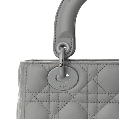 Christian Dior Ultra Matte Calfskin Cannage Medium Lady Dior Grey Stone 16 of 16